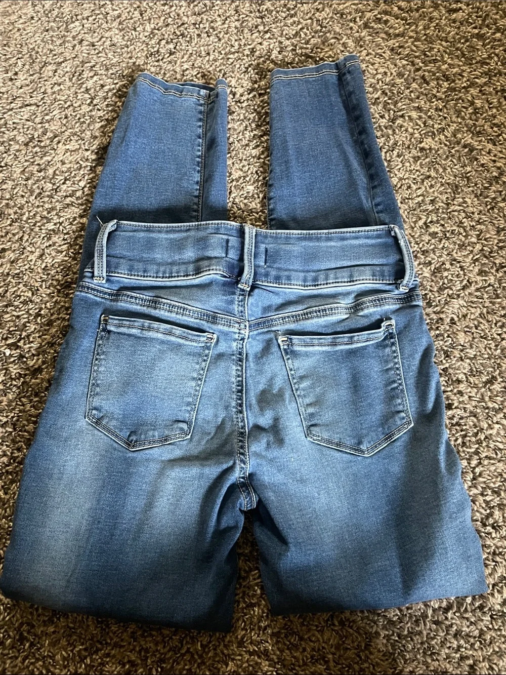SO Girls Medium Blue Distressed Skinny Jeans